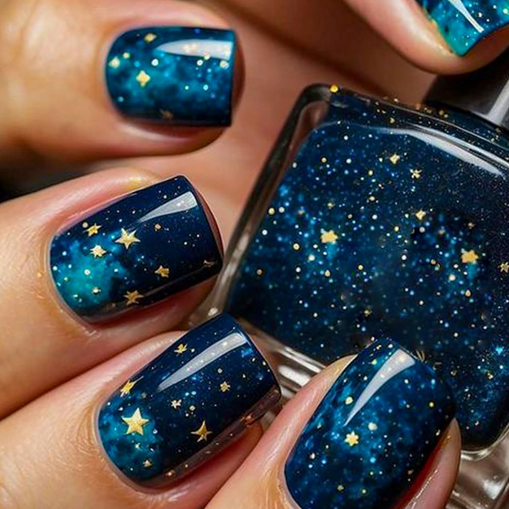 KTAABTR front packaging showing 24-piece starry sky press-on set and kit benefit