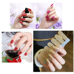 KTAABTR size comparison on fingers illustrating fit options for most nails