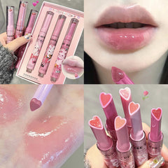 KTouler application on lips closeup showing glossy hydration and natural tint