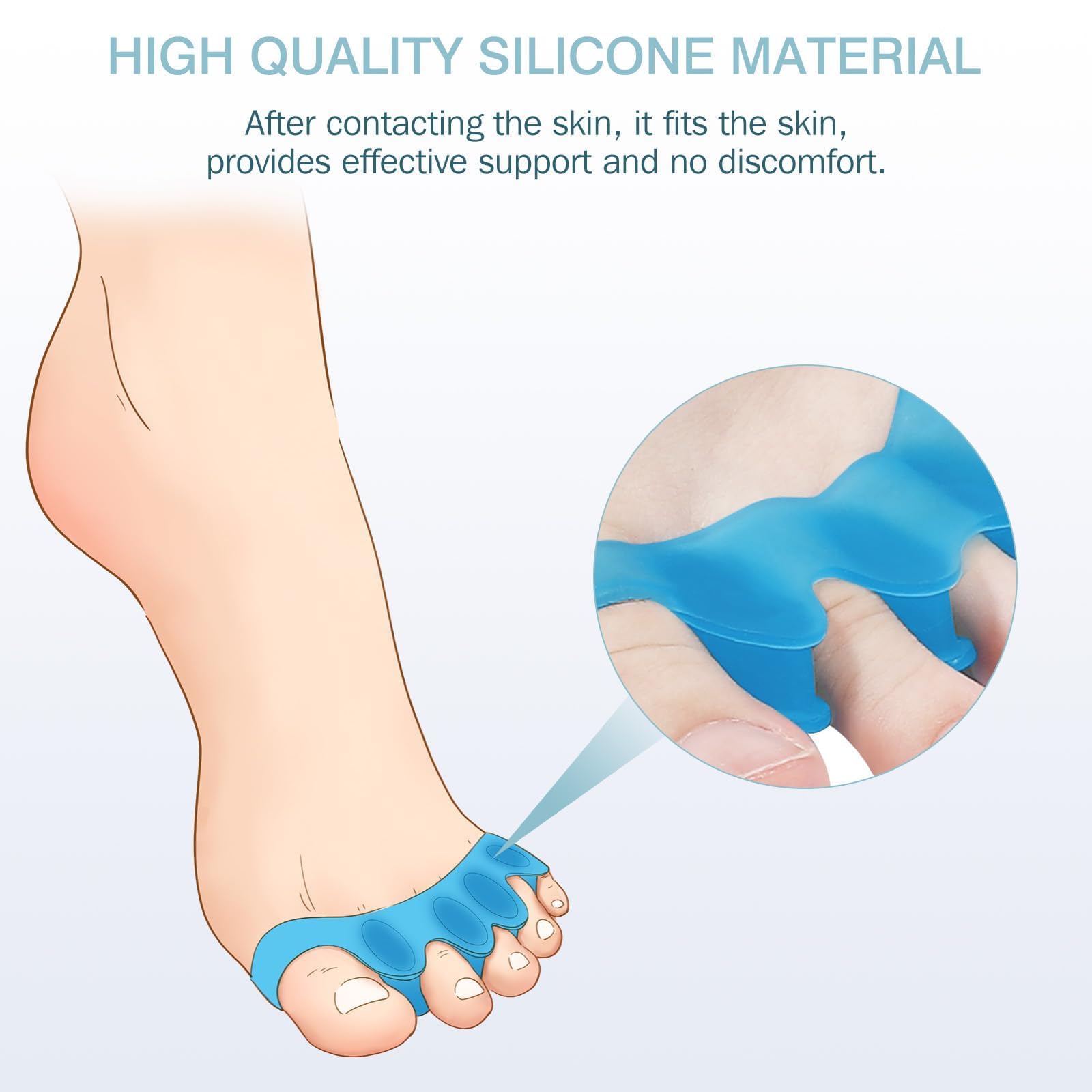 KTSAY used during a pedicure displaying neat toe separation