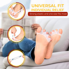 kubbar lifestyle on couch demonstrating relaxed foot stretching benefit