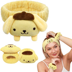 Kugiter front view of headband and wristbands showing cute yellow set and neat packaging