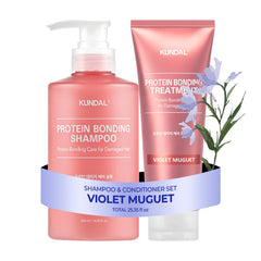 KUNDAL front packaging showing violet muguet bottles and benefits