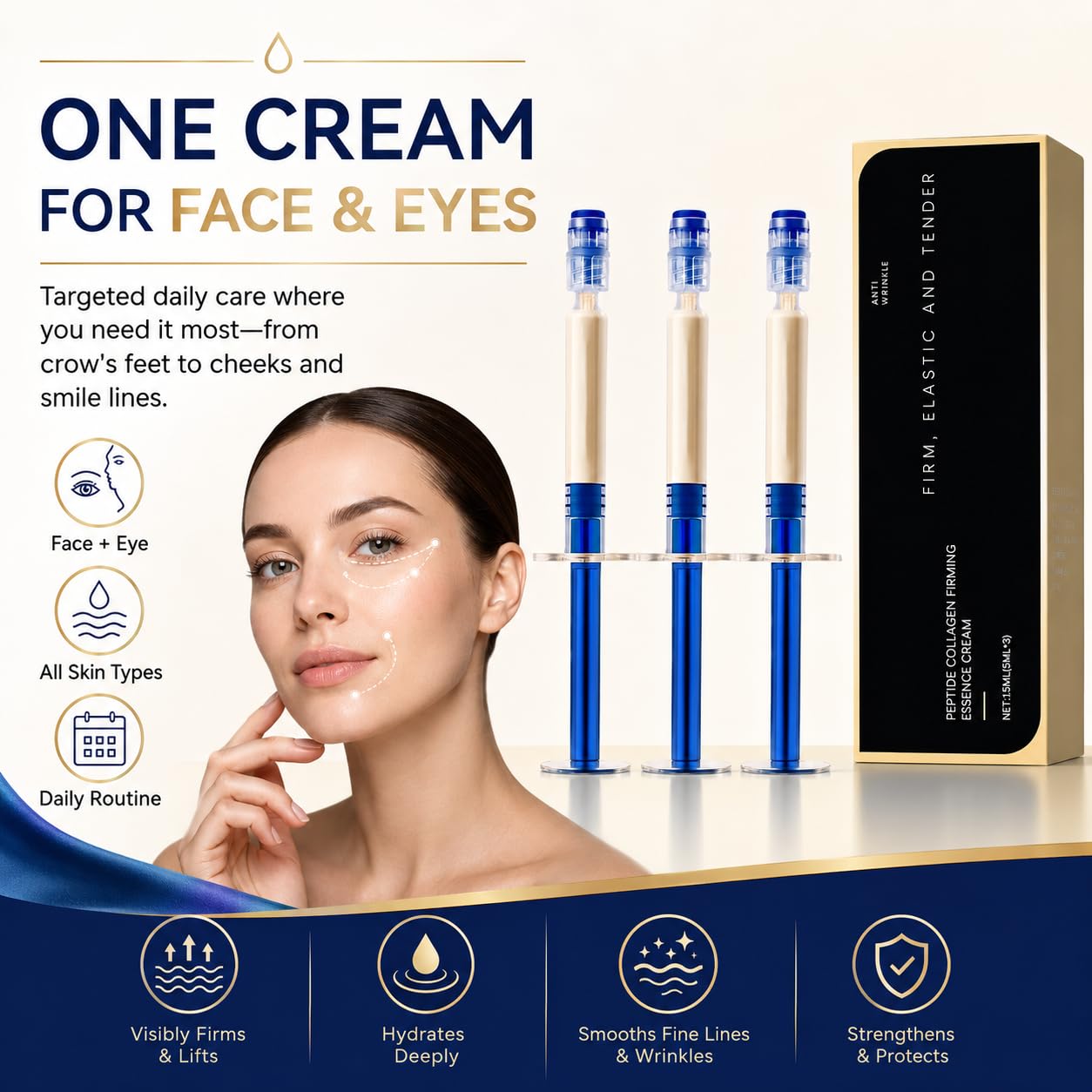 KunMan moisturized skin before and after illustrating visible smoothing and plumpness
