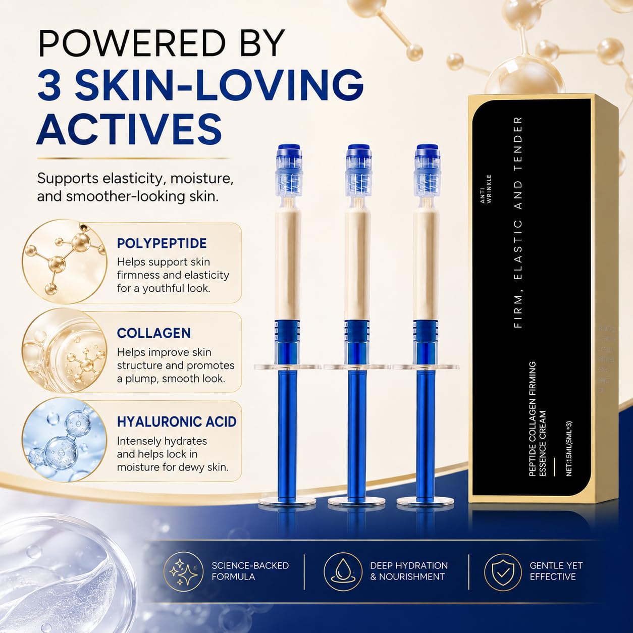 KunMan three tubes in box for size and quantity comparison, convenient multi-use supply