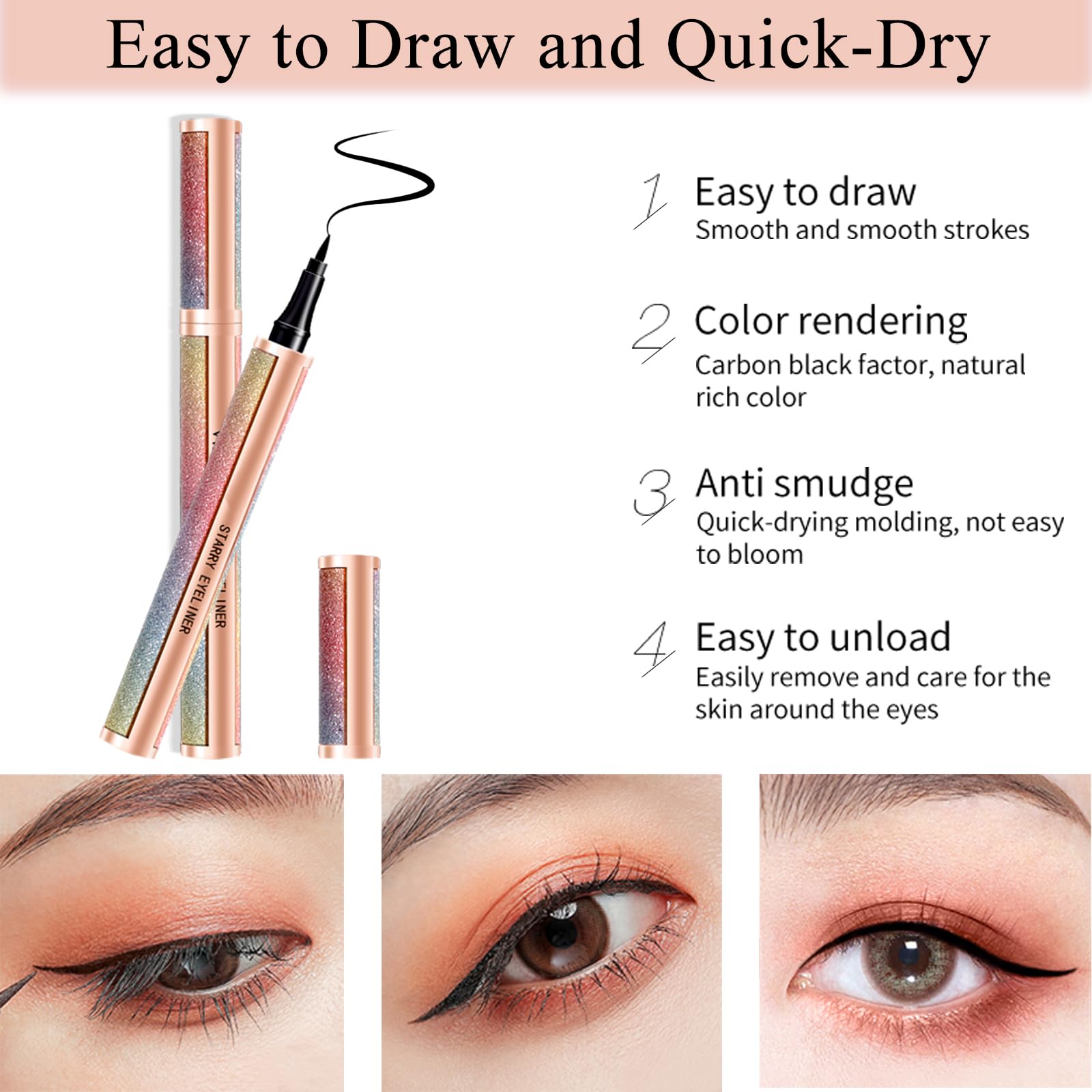 KUNSHNBEI mascara wand close-up delivering precise lash separation