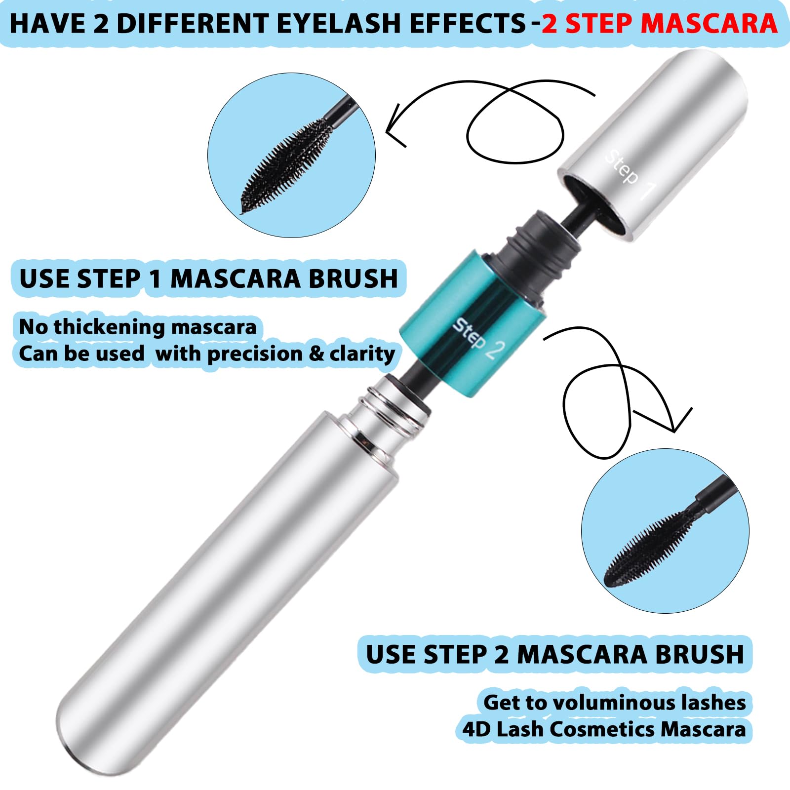 KUNSHNBEI QIC dual-ended wand close-up demonstrating two brush functions