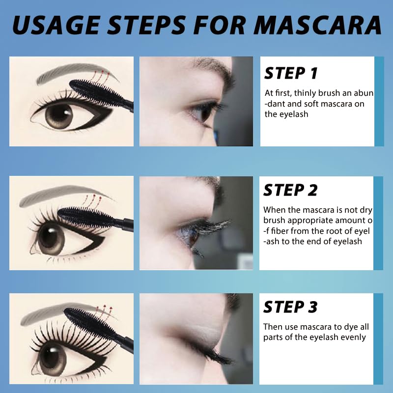 KUNSHNBEI QIC mascara applied on lashes showing visible length and volume