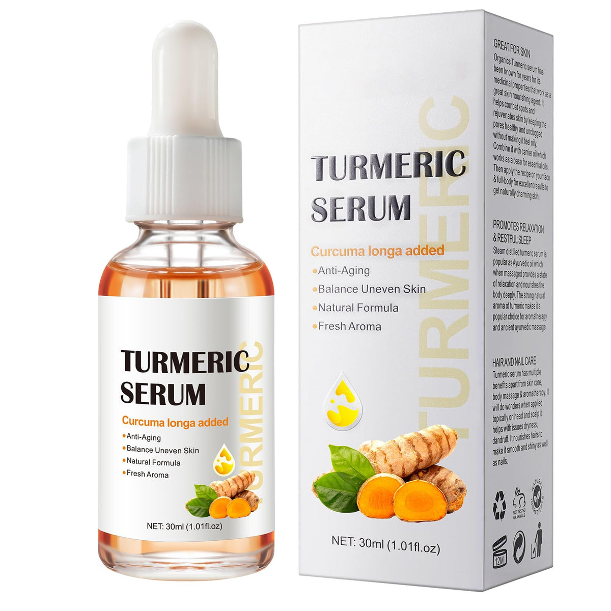 Kurchugo front bottle showing turmeric serum for brightening