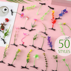 Kurilai festival hairstyle showcasing multiple clips for eye-catching charm