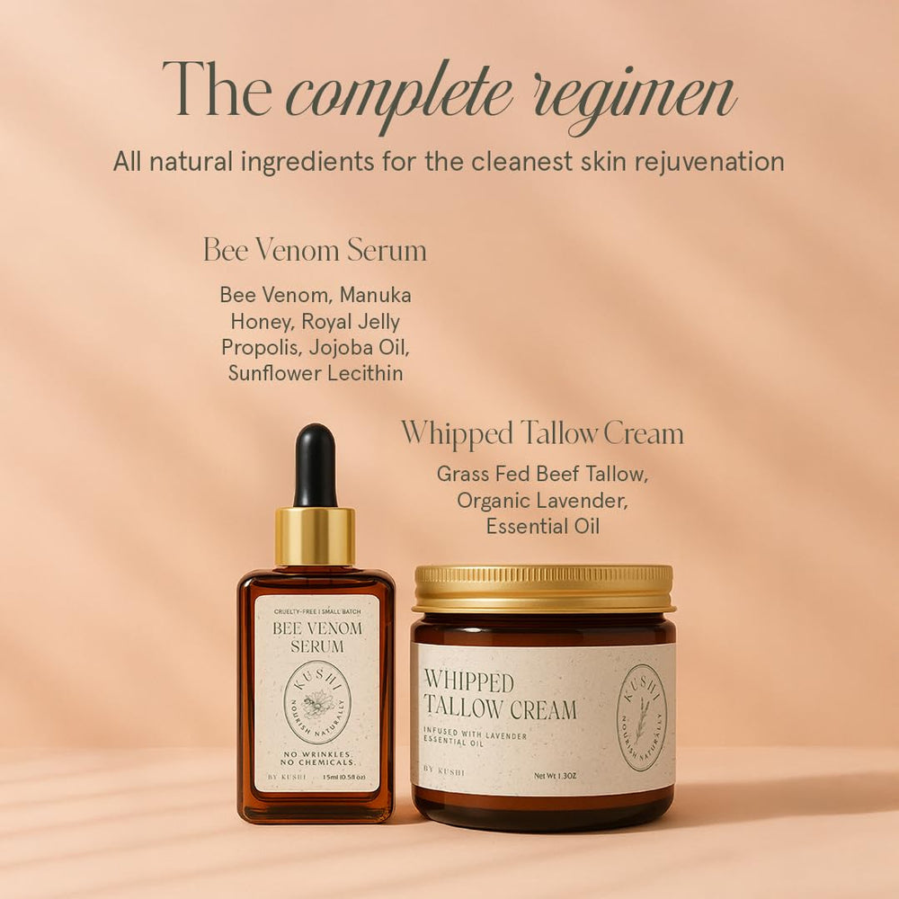 KUSHI with royal jelly and propolis highlighting soothing and calming benefits