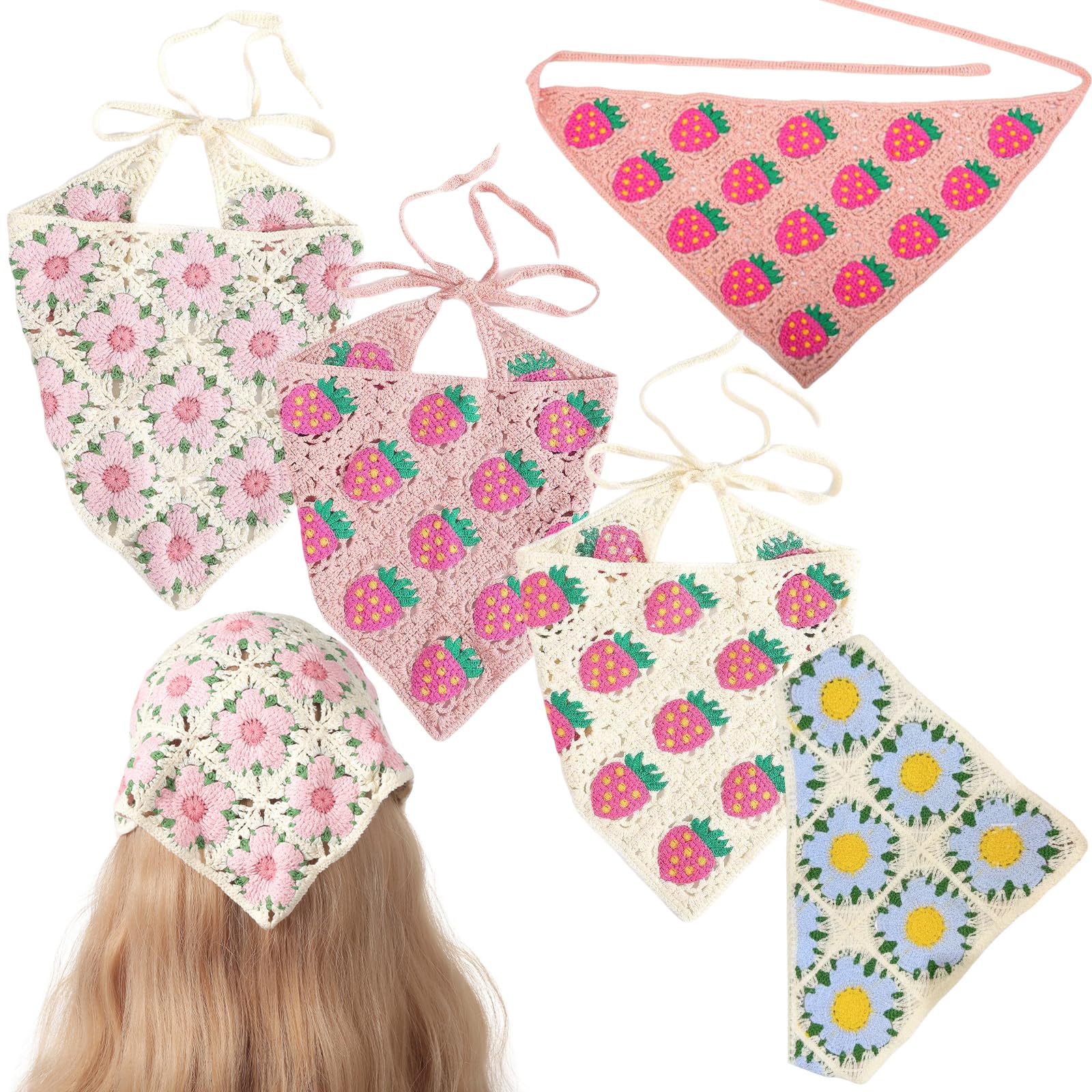 KuuGuu four-pack front view showing colors and floral designs for styling versatility