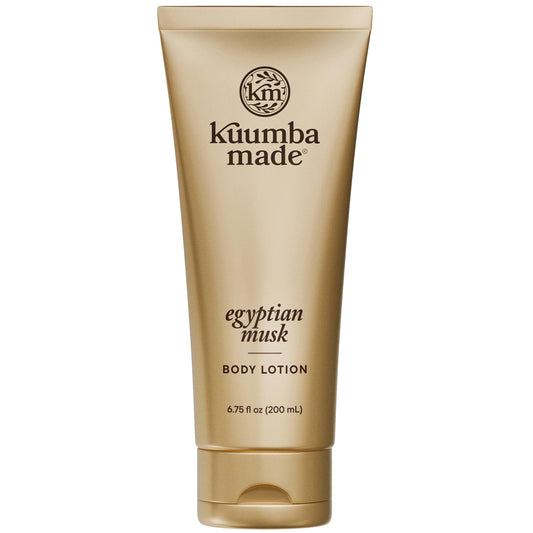 Kuumba Made front bottle view showing elegant packaging and travel-ready size
