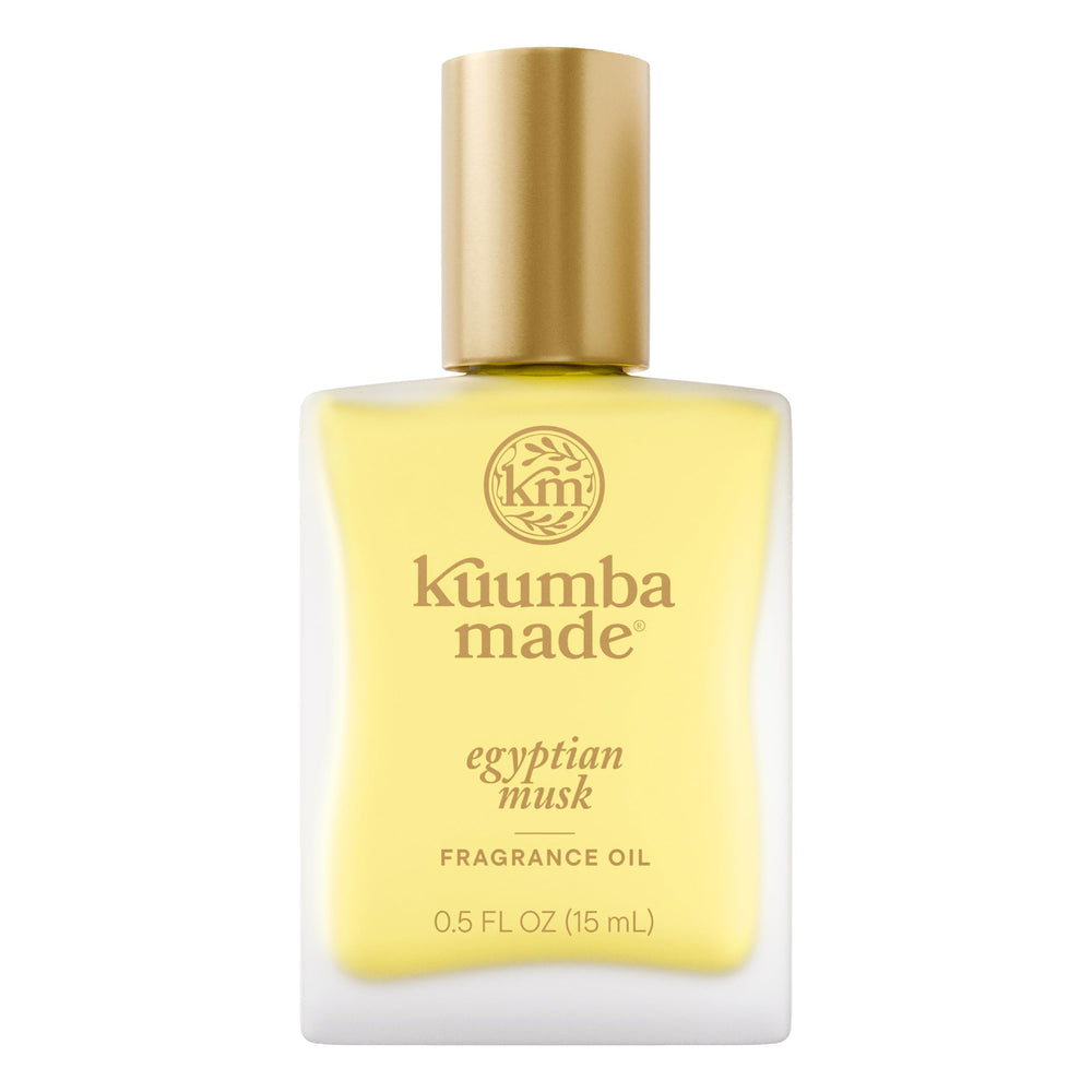 Kuumba Made front packaging showing compact roll-on and brand for easy travel