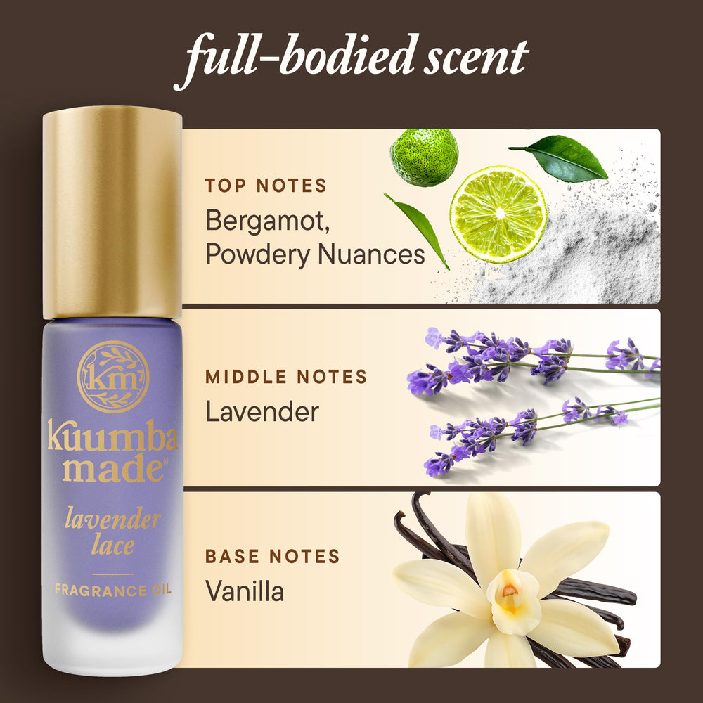 Kuumba Made label and ingredients detail emphasizing alcohol-free vegan formula