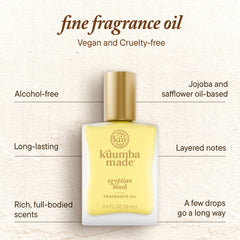 Kuumba Made label and ingredient list view highlighting alcohol-free formulation