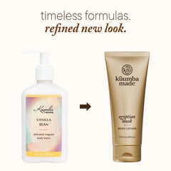Kuumba Made lotion pump detail delivering easy, precise moisturization