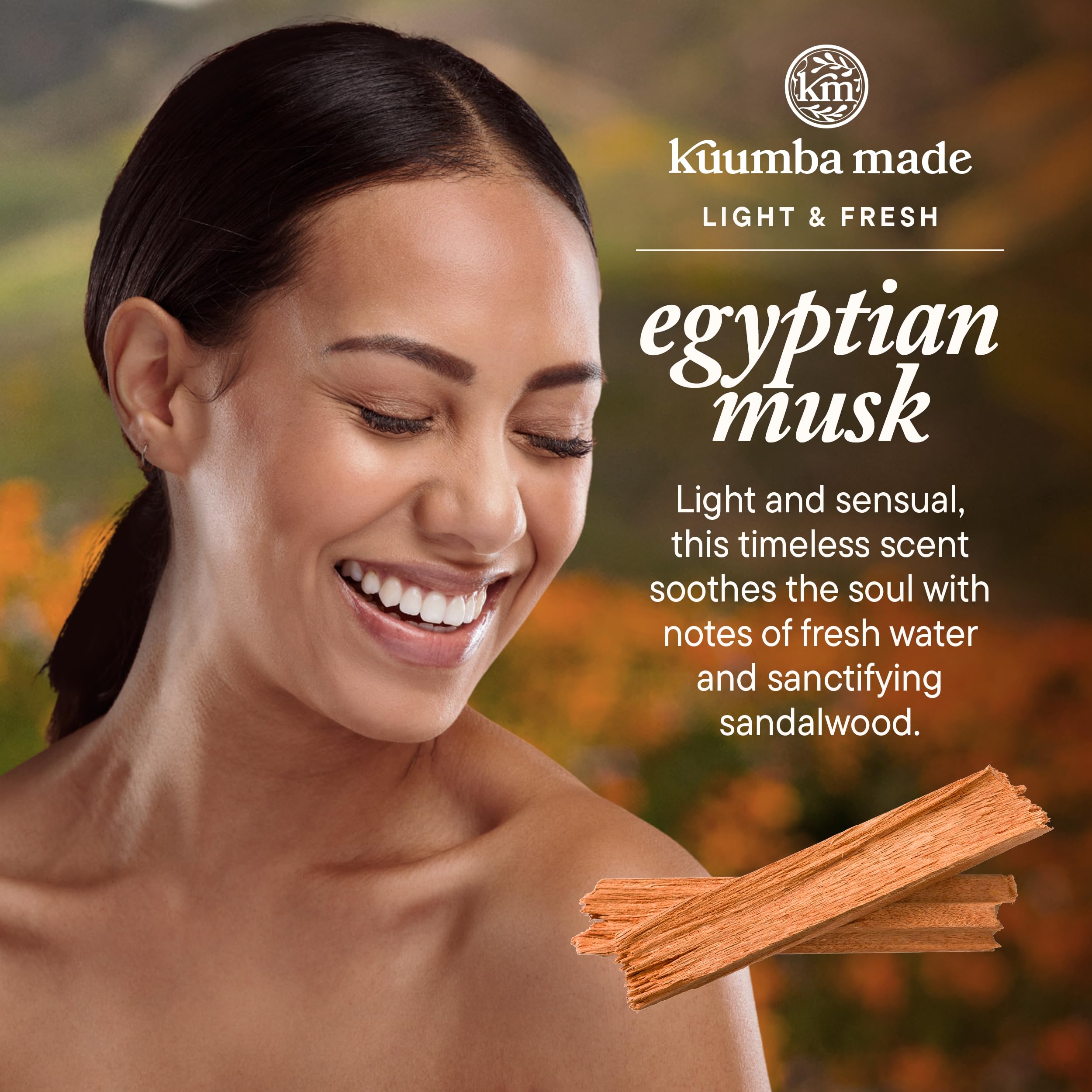 Kuumba Made oil drop on skin highlighting moisturizing carrier oil and gentle scent