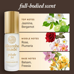 Kuumba Made roll-on beside passport to highlight travel-friendly size