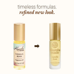 Kuumba Made angled label close-up highlighting vegan, alcohol-free benefits