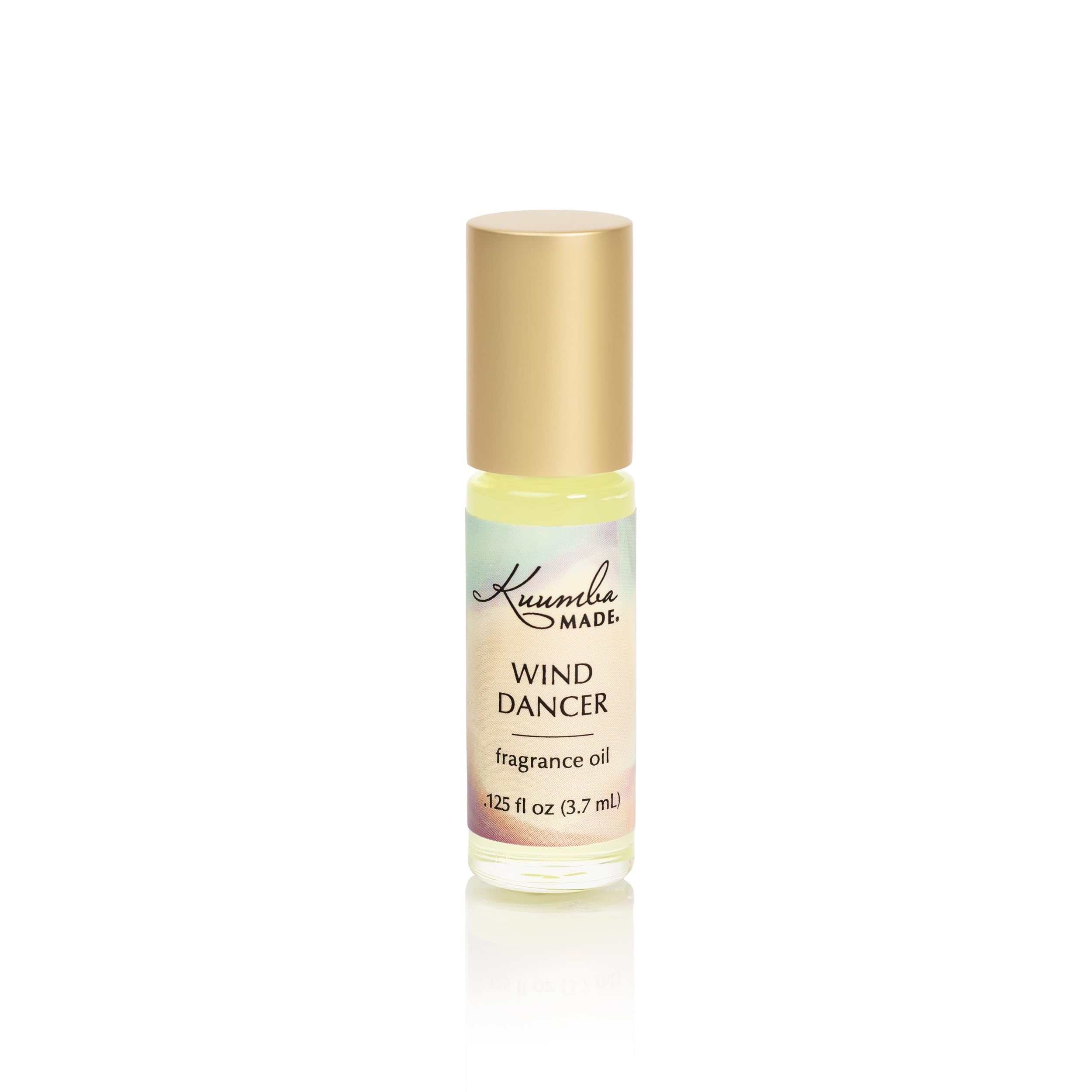 Kuumba Made Wind Dancer front bottle shot showing compact roller and label benefits