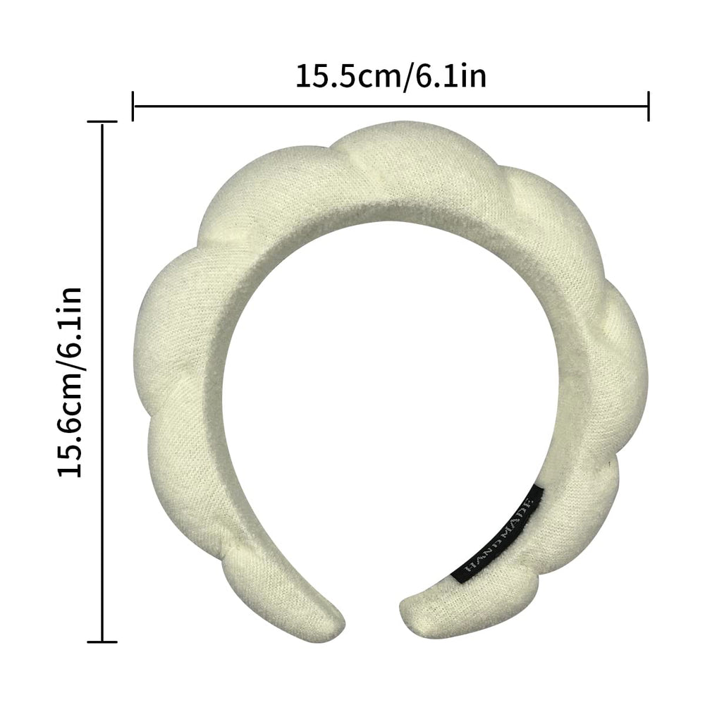 KVZVK headband worn during makeup application enabling precise cosmetic work