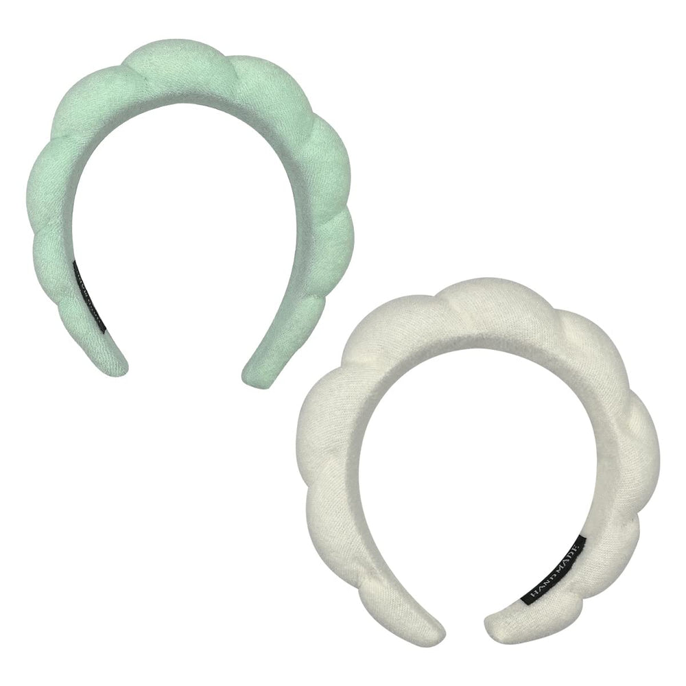 KVZVK headband held in hand to show compact size and flexible stretch