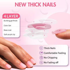 KXAMELIE nails applied on fingertips illustrating seamless coverage and salon finish