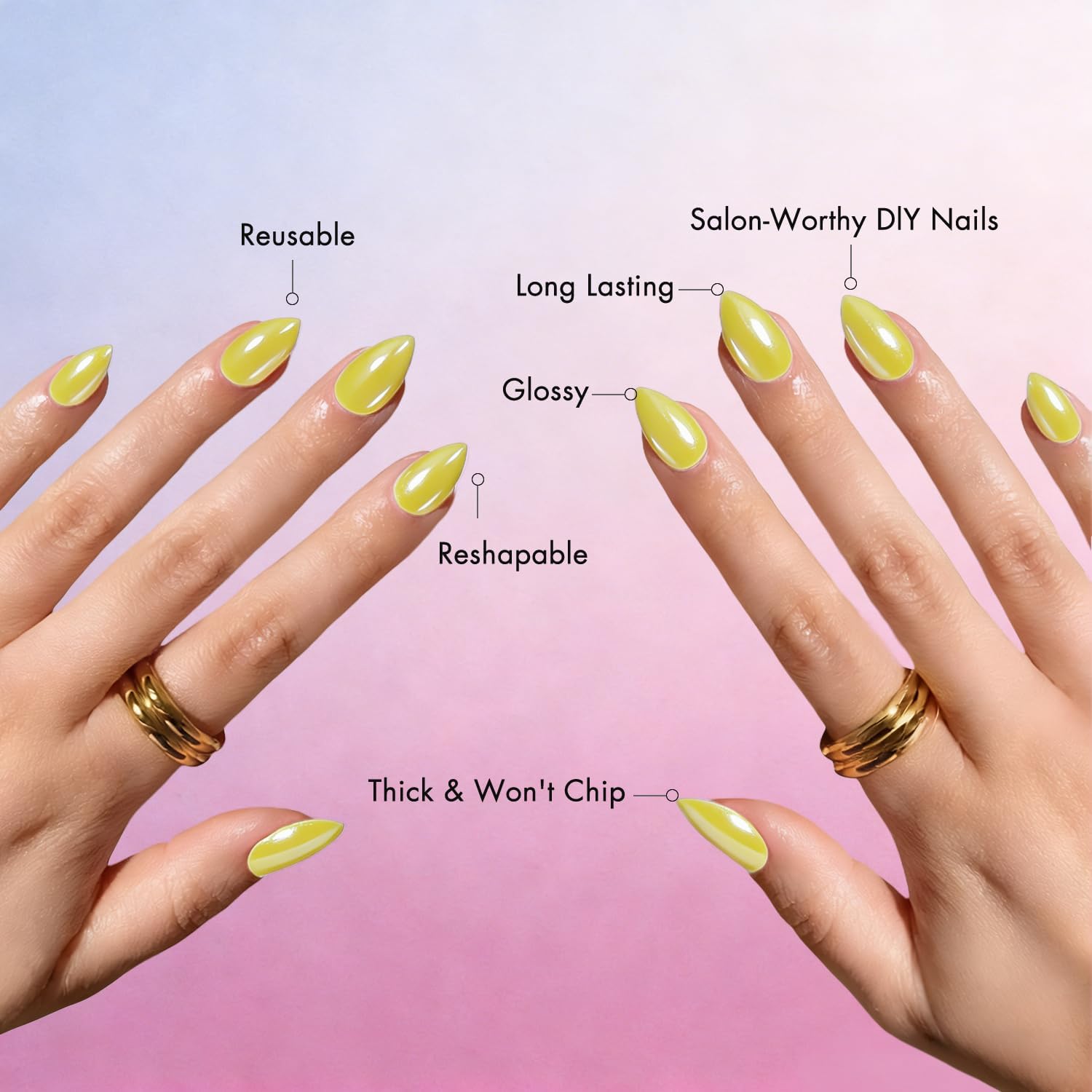 KXAMELIE in hand scale comparison showing size and natural-looking fit benefit