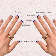 KXAMELIE application tools laid out with glue and tabs for quick at-home use