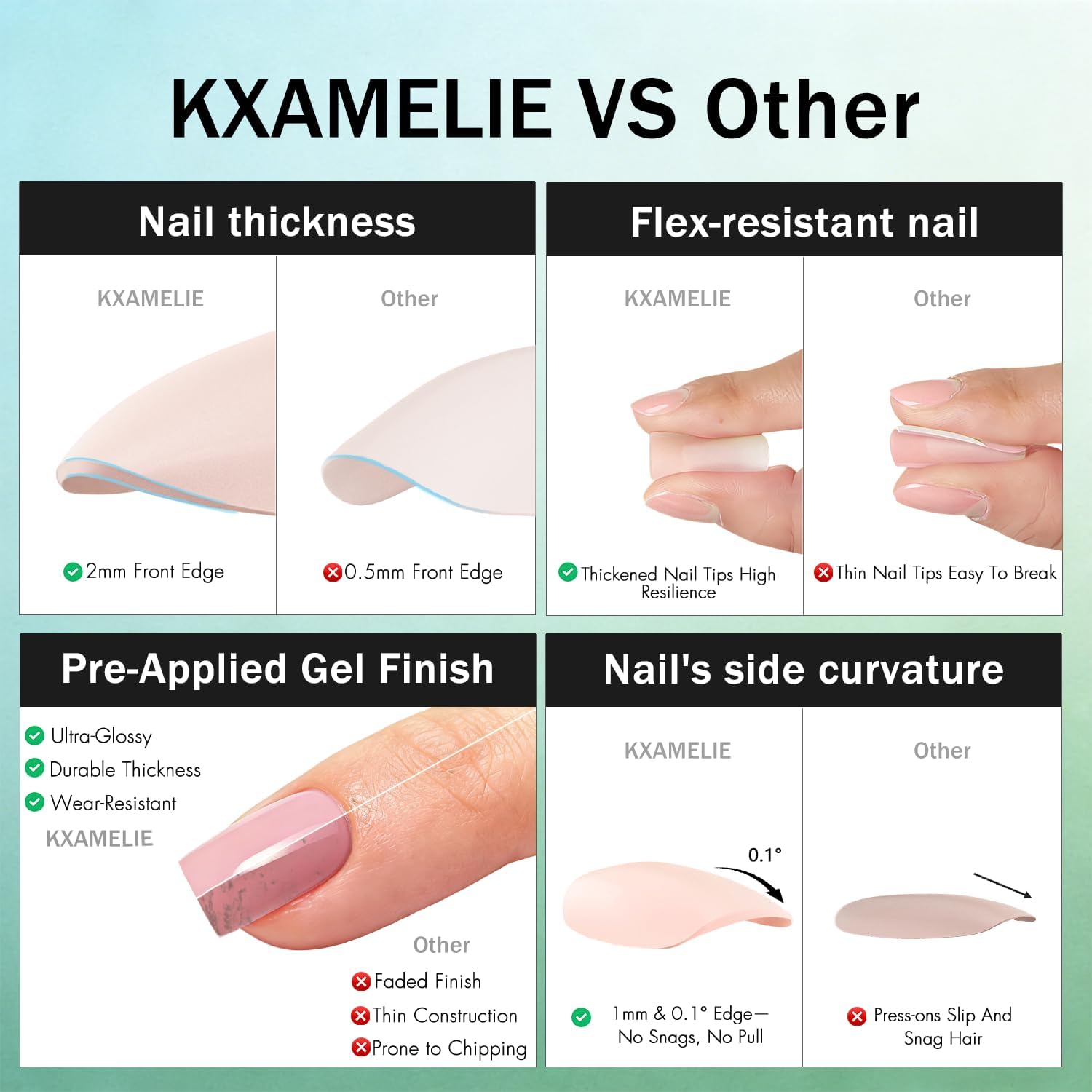KXAMELIE accessories image of glue and cuticle tool for easy at-home application