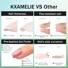 KXAMELIE accessories image of glue and cuticle tool for easy at-home application