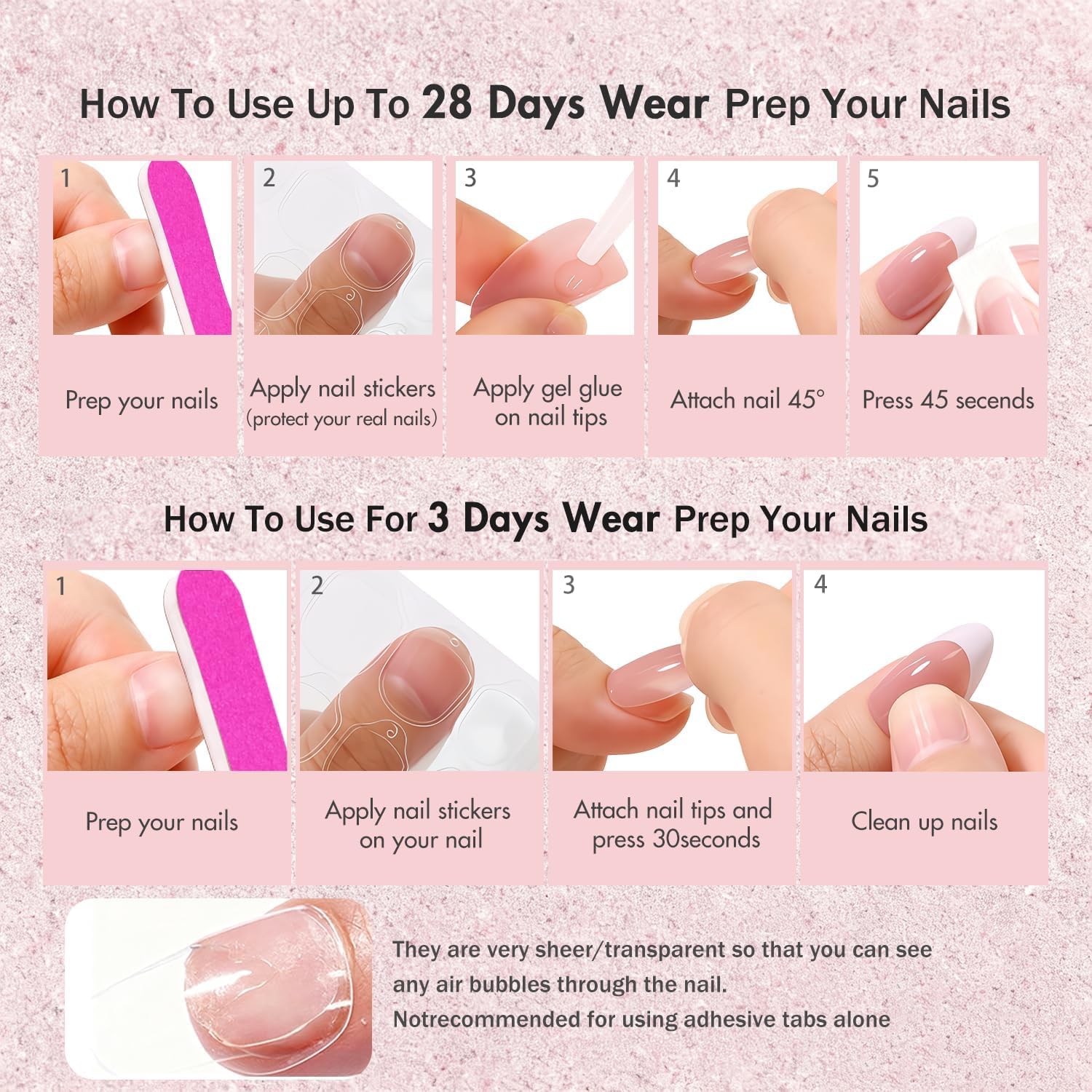 KXAMELIE lifestyle shot of woman wearing nails showing polished French manicure benefit
