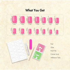 KXAMELIE nail sizes spread showing assortment for a tailored fit