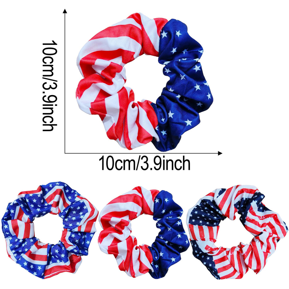 Kxepoc three scrunchies laid flat showing designs and variety