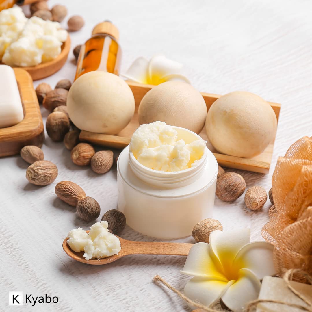 Kyabo shea butter with carrier oils and beeswax for DIY skincare blending
