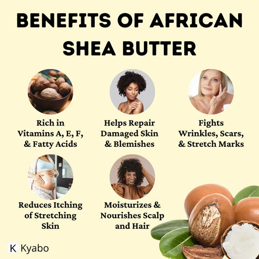 Kyabo shea butter creamy texture close-up highlighting easy spreadability