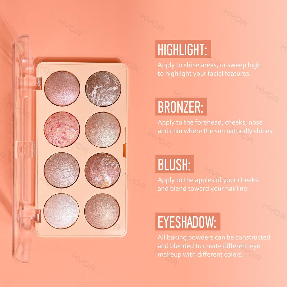 KYDA applied on cheekbone to highlight and add natural radiance