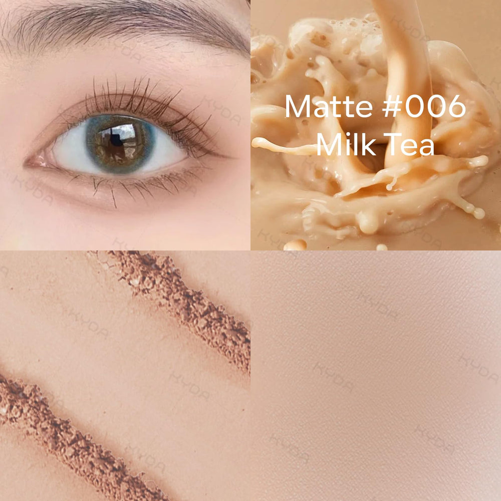 KYDA texture close-up displaying ultra-fine matte powder for smooth blending benefit
