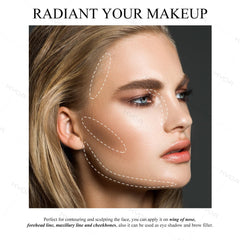 KYDA used on brows and lids showing multitasking contour and eye benefit