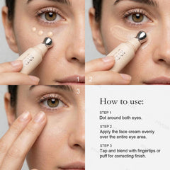 KYDA eye cream blending demo with finger for seamless finish