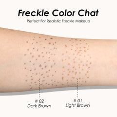 KYDA freckle pen application in hand illustrating easy control and quick dotting for natural freckles