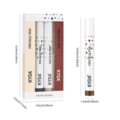 KYDA freckle pen in a makeup bag illustrating portability and quick touch-ups