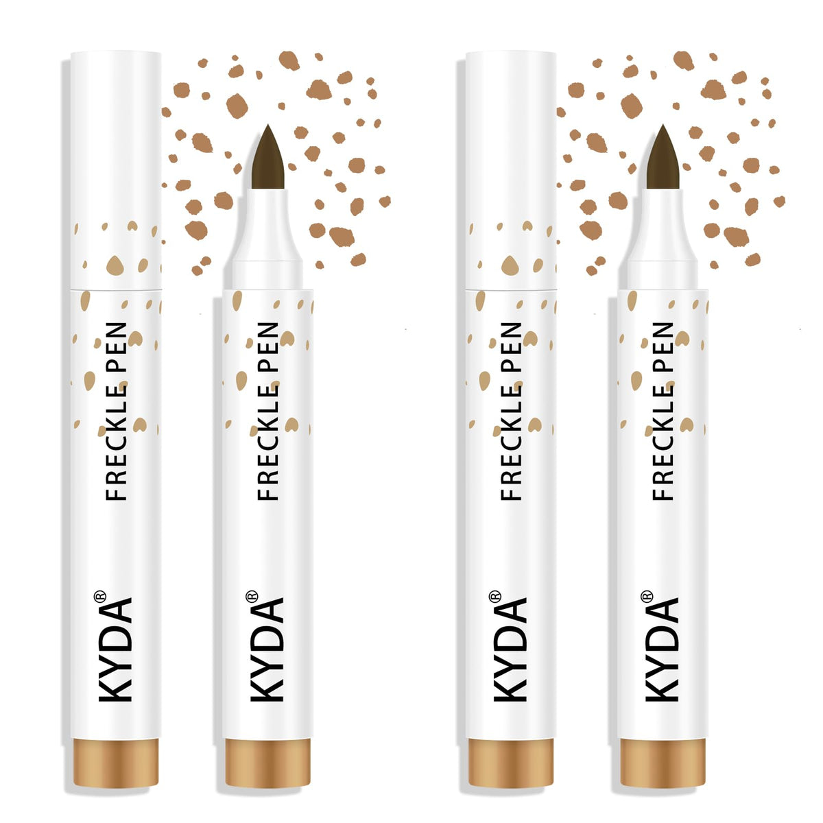 KYDA front packaging showing two freckle pens and colors, clear product benefit