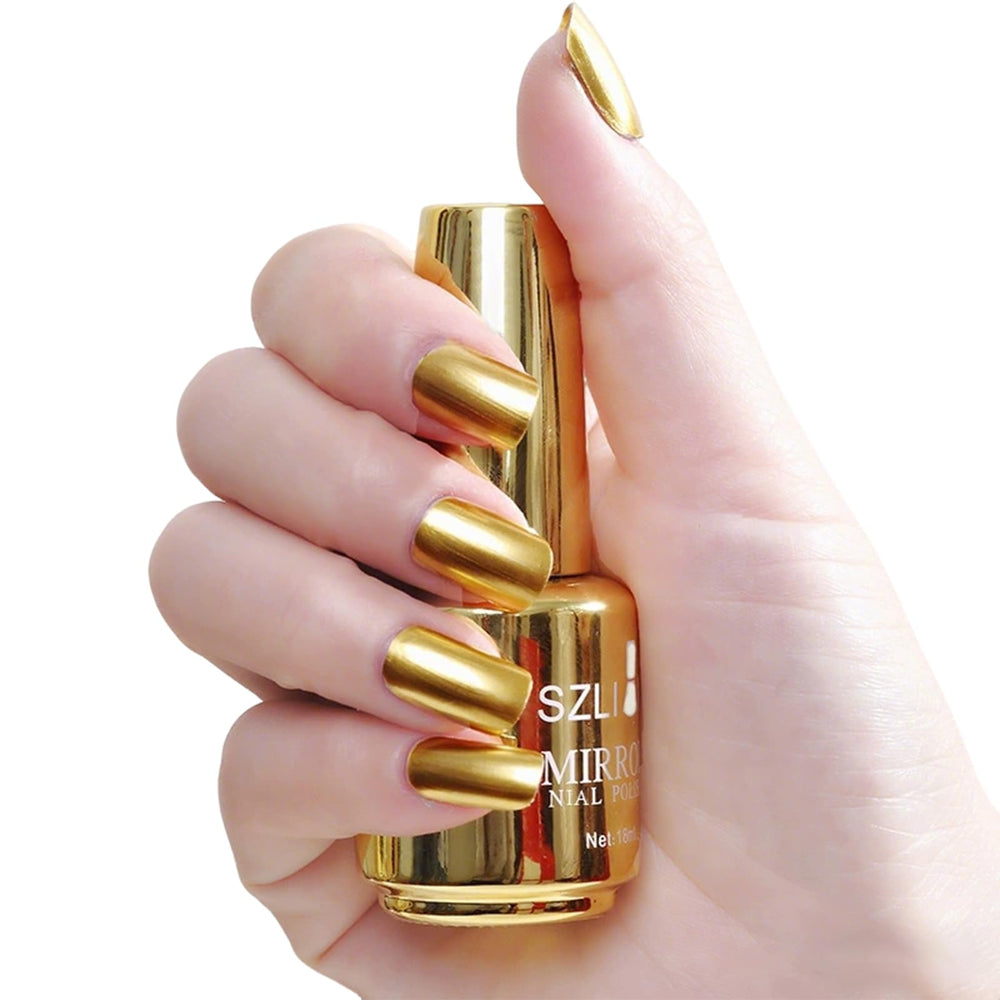 KYDA front bottle view showing gold mirror shimmer and bold shine