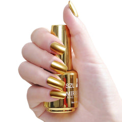 KYDA front bottle view showing gold mirror shimmer and bold shine