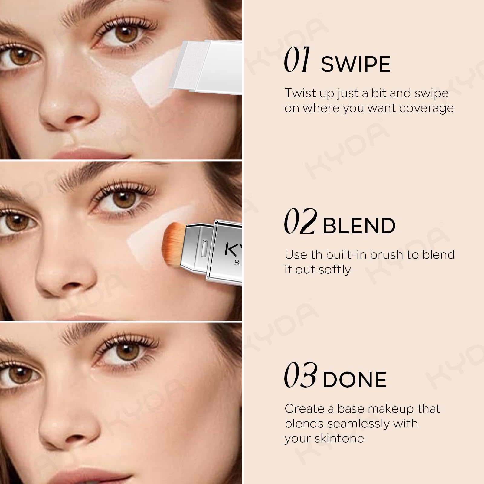 KYDA ingredients composition with hyaluronic acid squalane jojoba showing hydrating skincare benefit