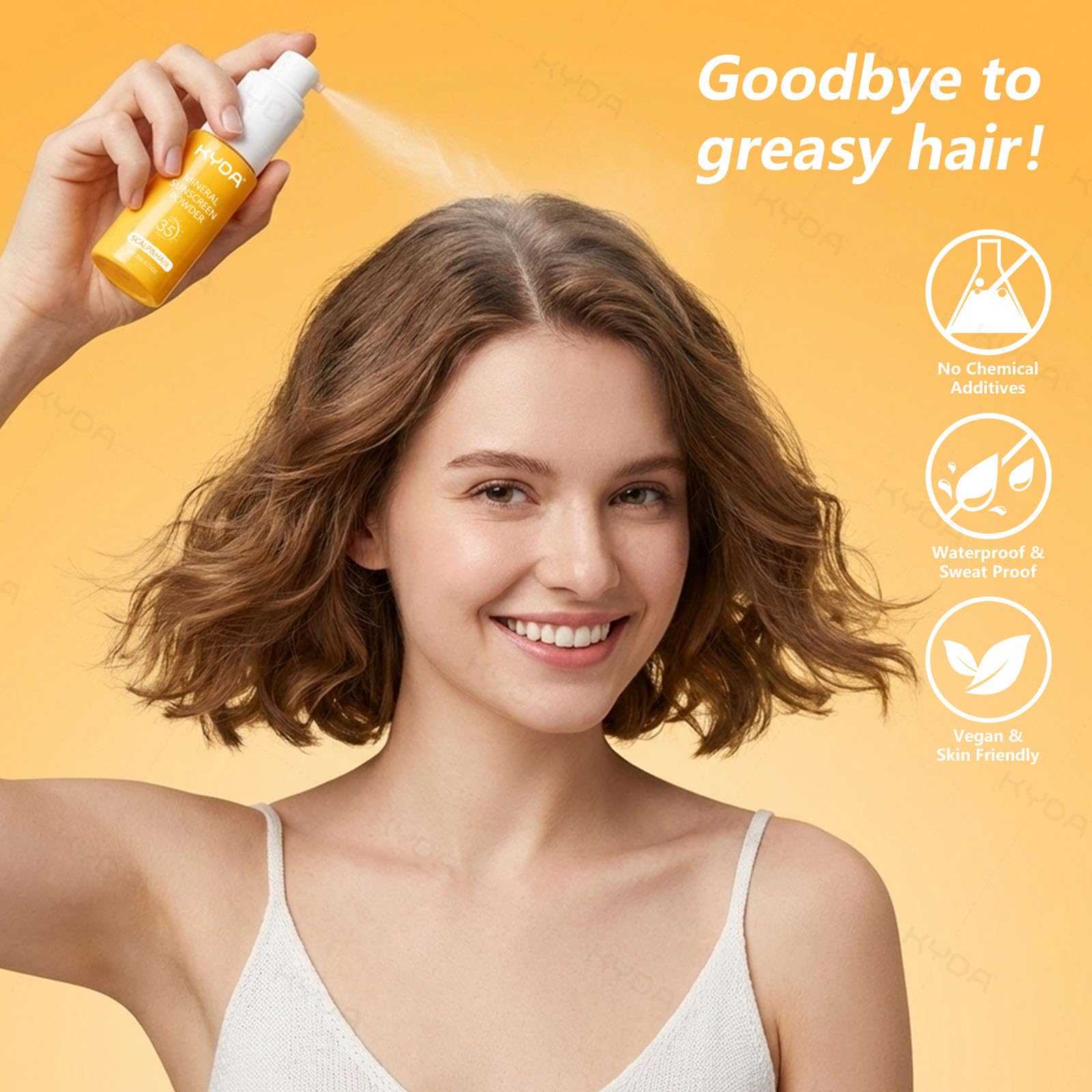 KYDA label ingredient panel highlighting mineral SPF and usage notes