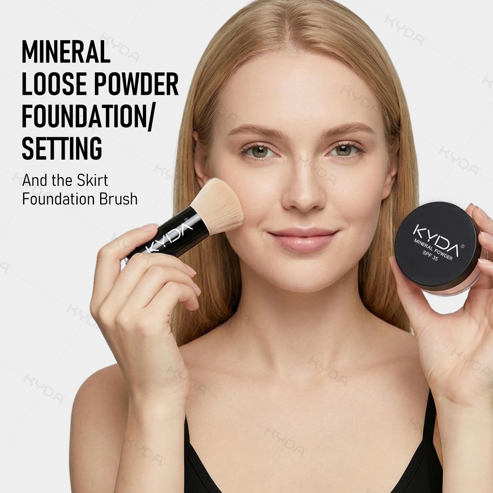KYDA on-model T-zone showing reduced shine and prolonged makeup wear benefit