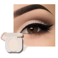 KYDA Moonlight compact front view showing clean beige matte finish and sleek packaging benefit: easy storage